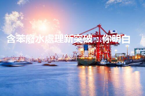 含苯廢水處理新突破：你明白嗎？